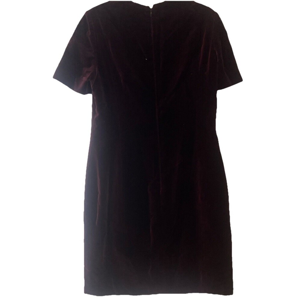 Karl Lagerfeld Burgundy Velvet Dress Size 42 /large/14 - Picture 2 of 9
